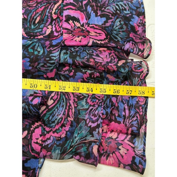 MISA Los Angeles Dress Womens Small Purple Colette Midi Floral Electric Party - Picture 13 of 13